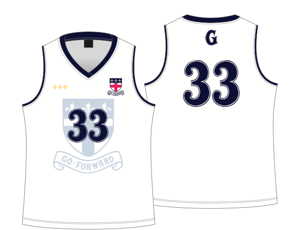 1st Volleyball Singlet - White