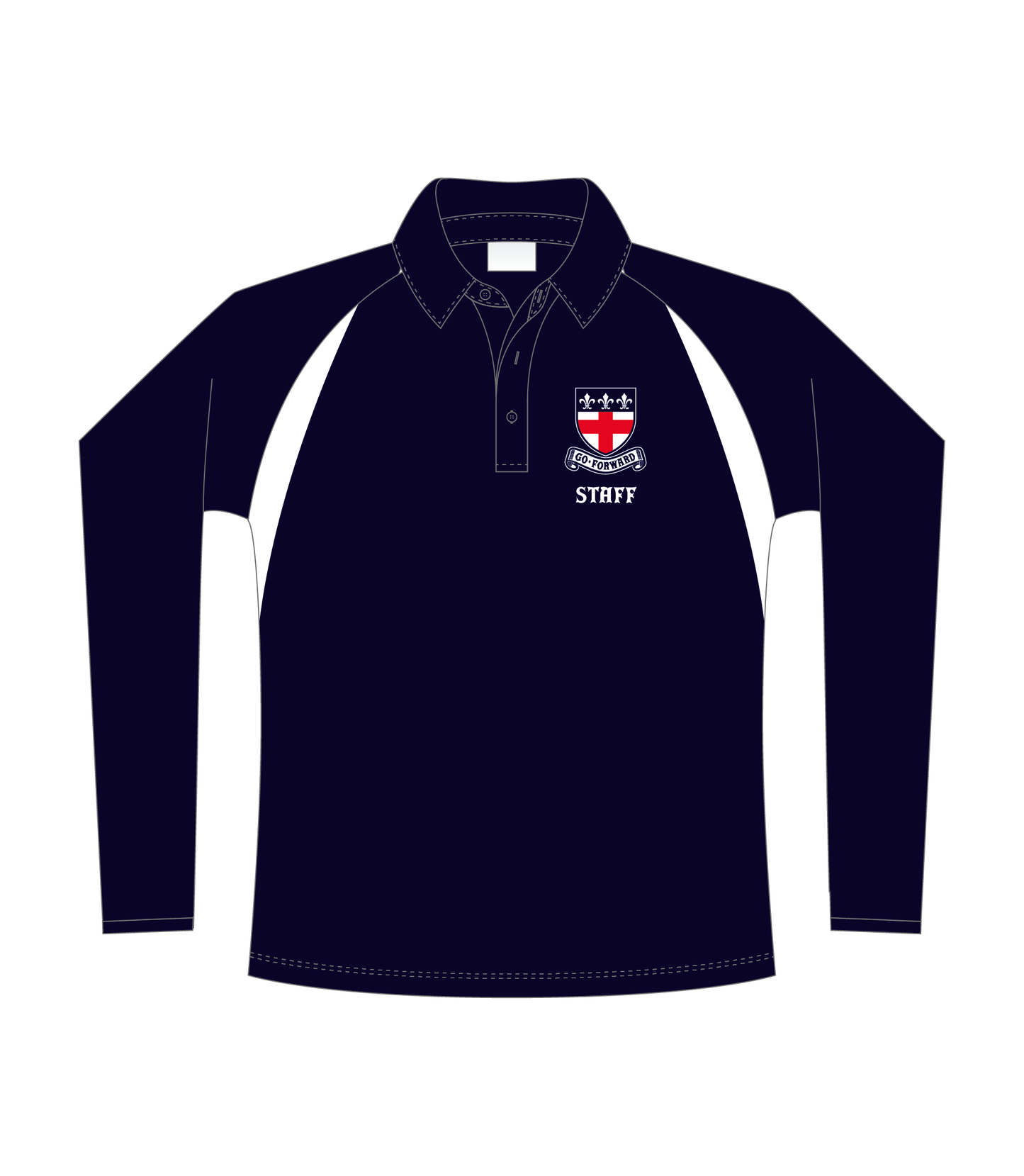 Staff polo - Navy L/S