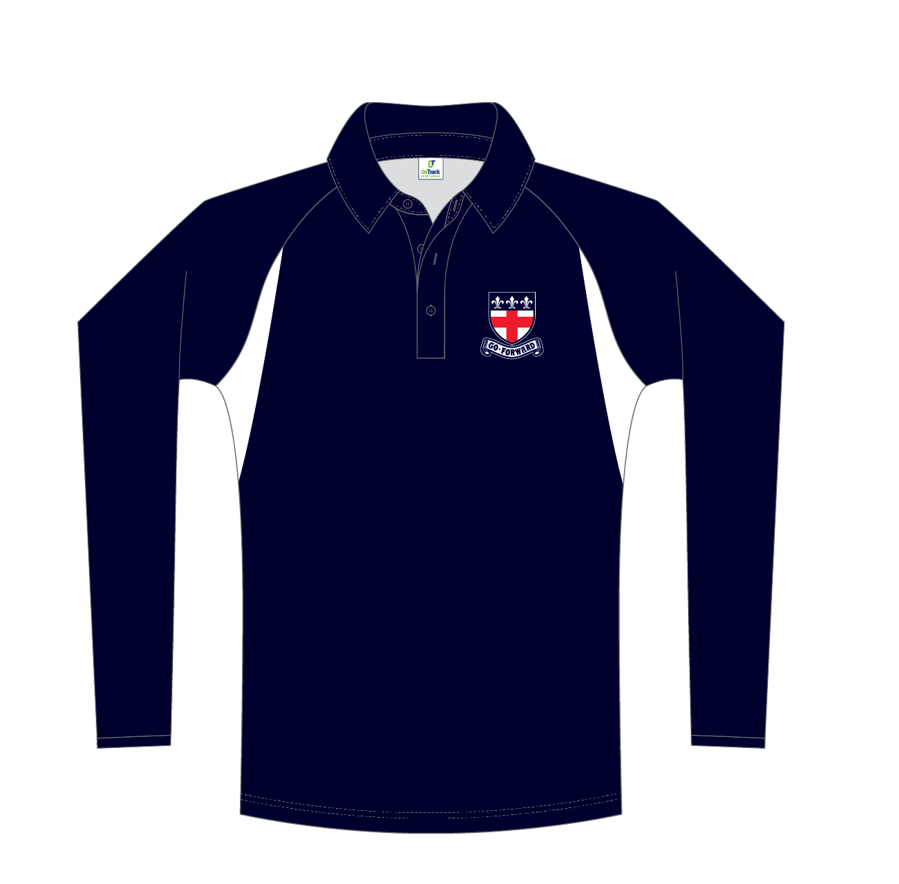 Polo, Navy - Long sleeve