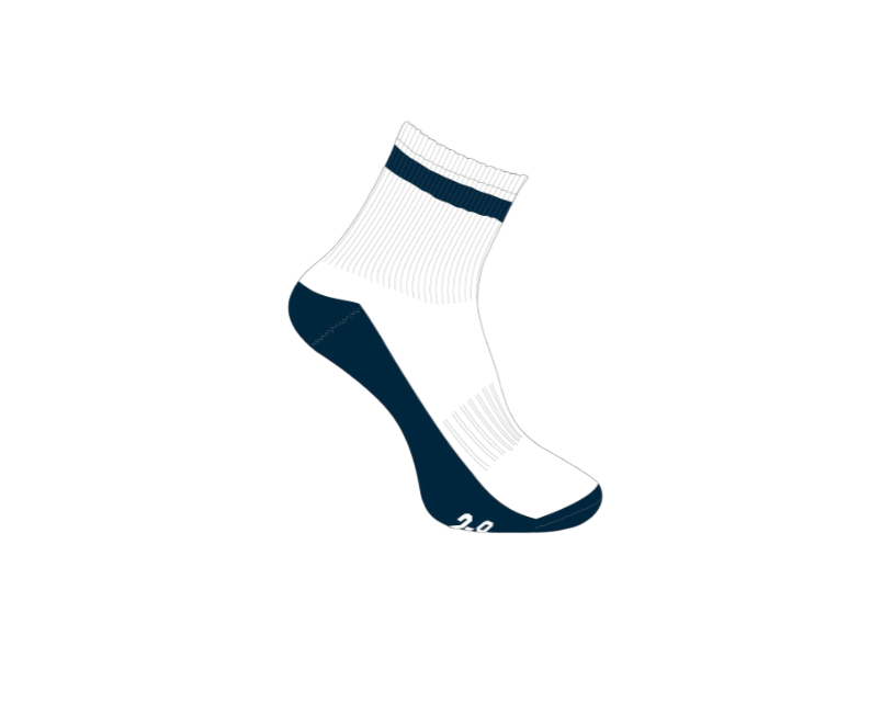 Socks - White/Navy