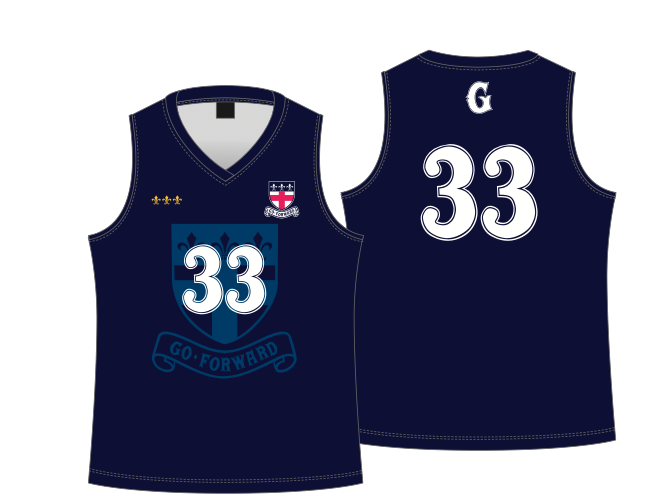 1st Volleyball Singlet - Navy